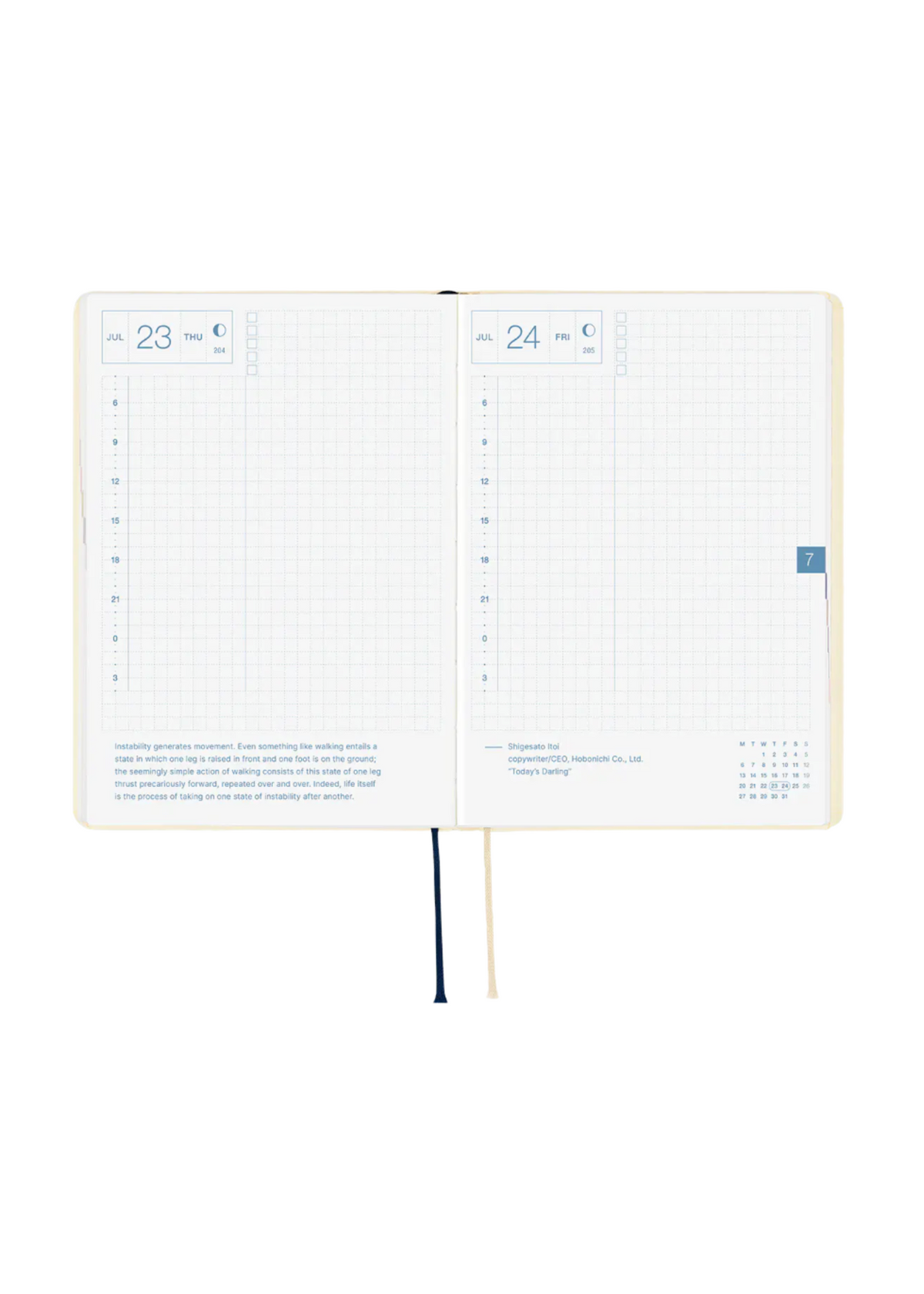Hobonichi Techo 2027 HON A5 Slash - Navy