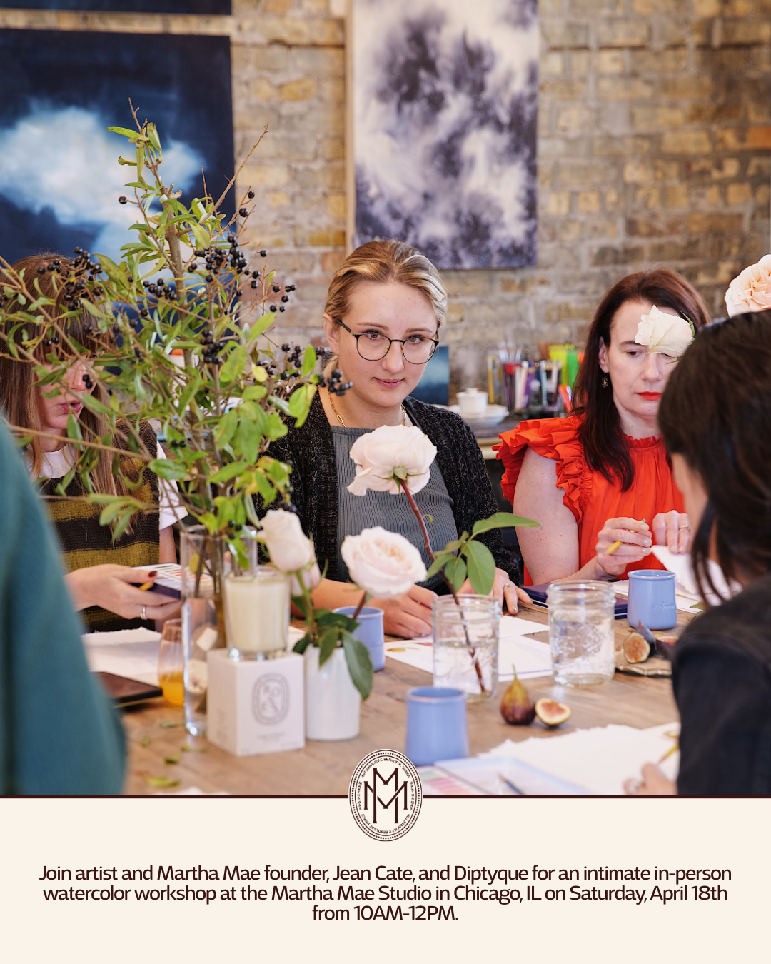 Indulge Your Senses Watercolor Workshop with Diptyque | April 18th @ Martha Mae Studio