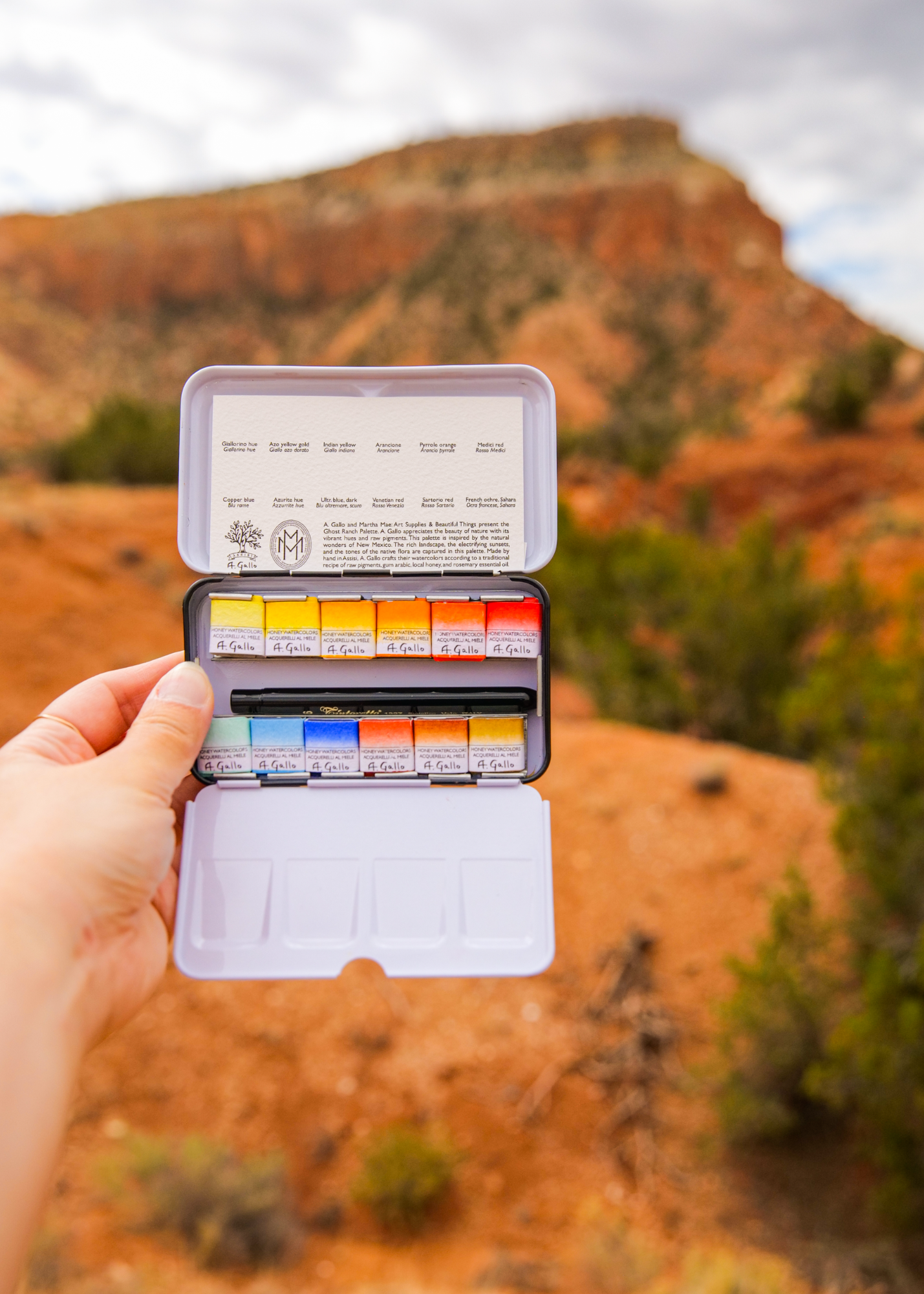 The Ghost Ranch Palette: A Martha Mae x A. Gallo Watercolor Paint Palette