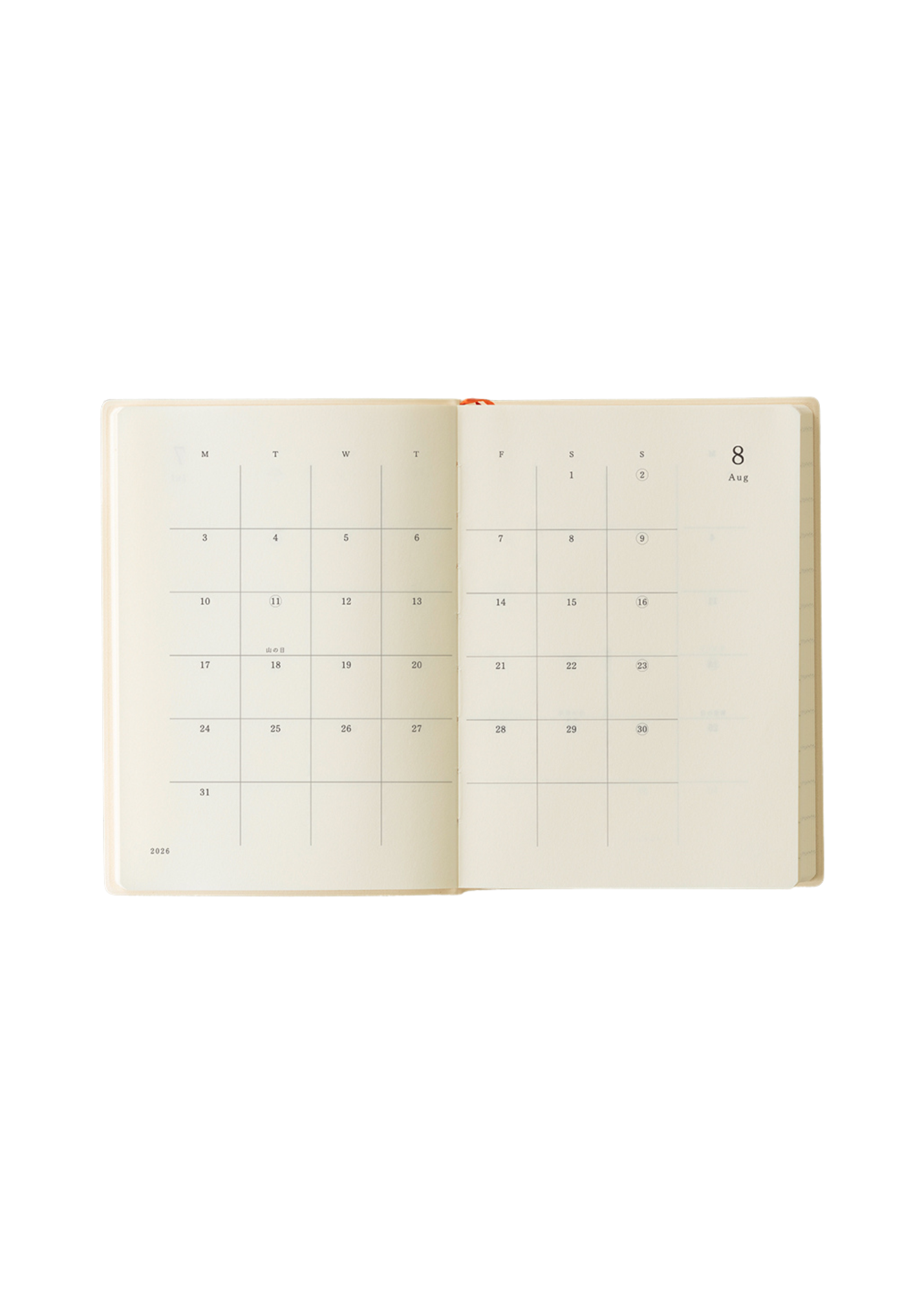 Midori 2026 Diary 1 Day 1 Page - A6