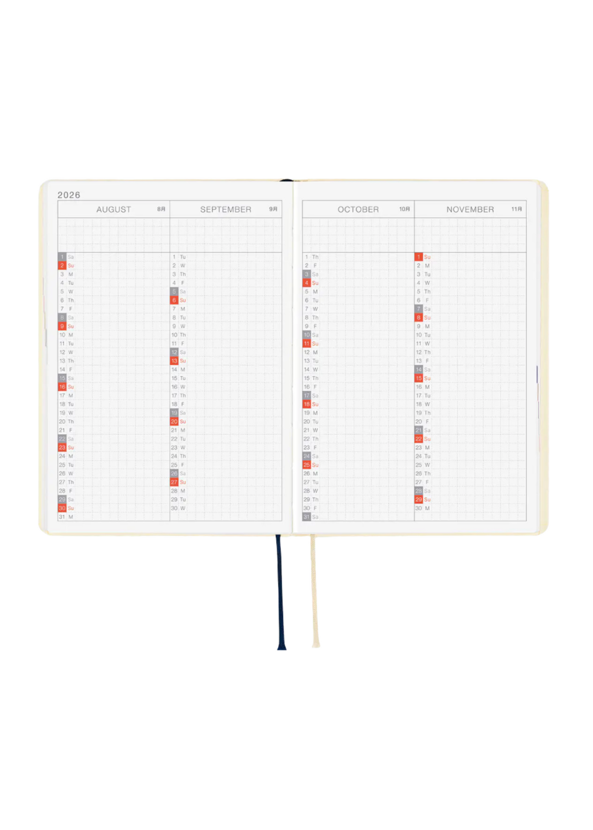 Hobonichi Techo 2027 HON A5 Slash - Navy