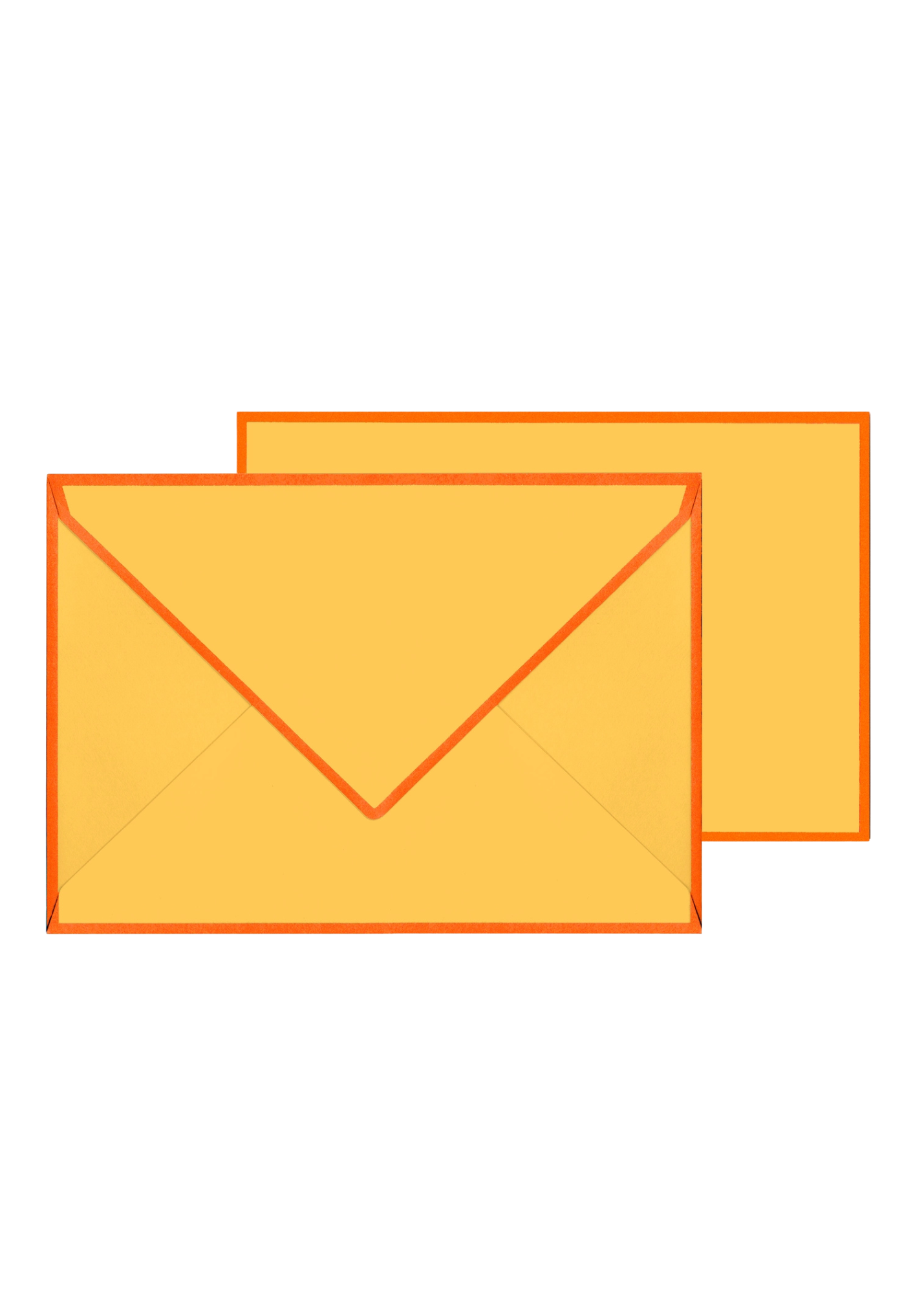 Color Edge Note Card Box Set of 10 - Mango/Orange