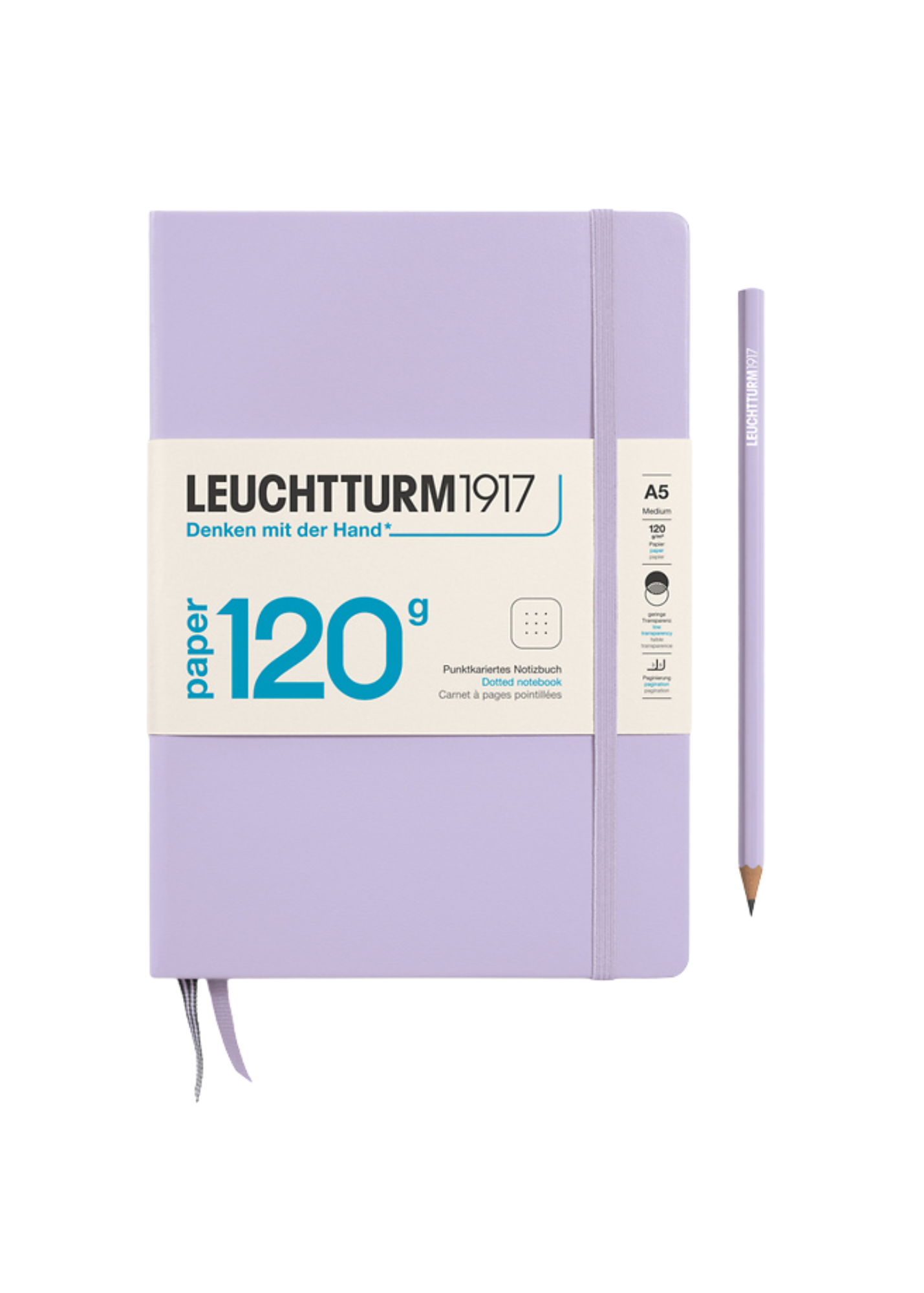 Lilac A5 Notebook 120g - Dotted