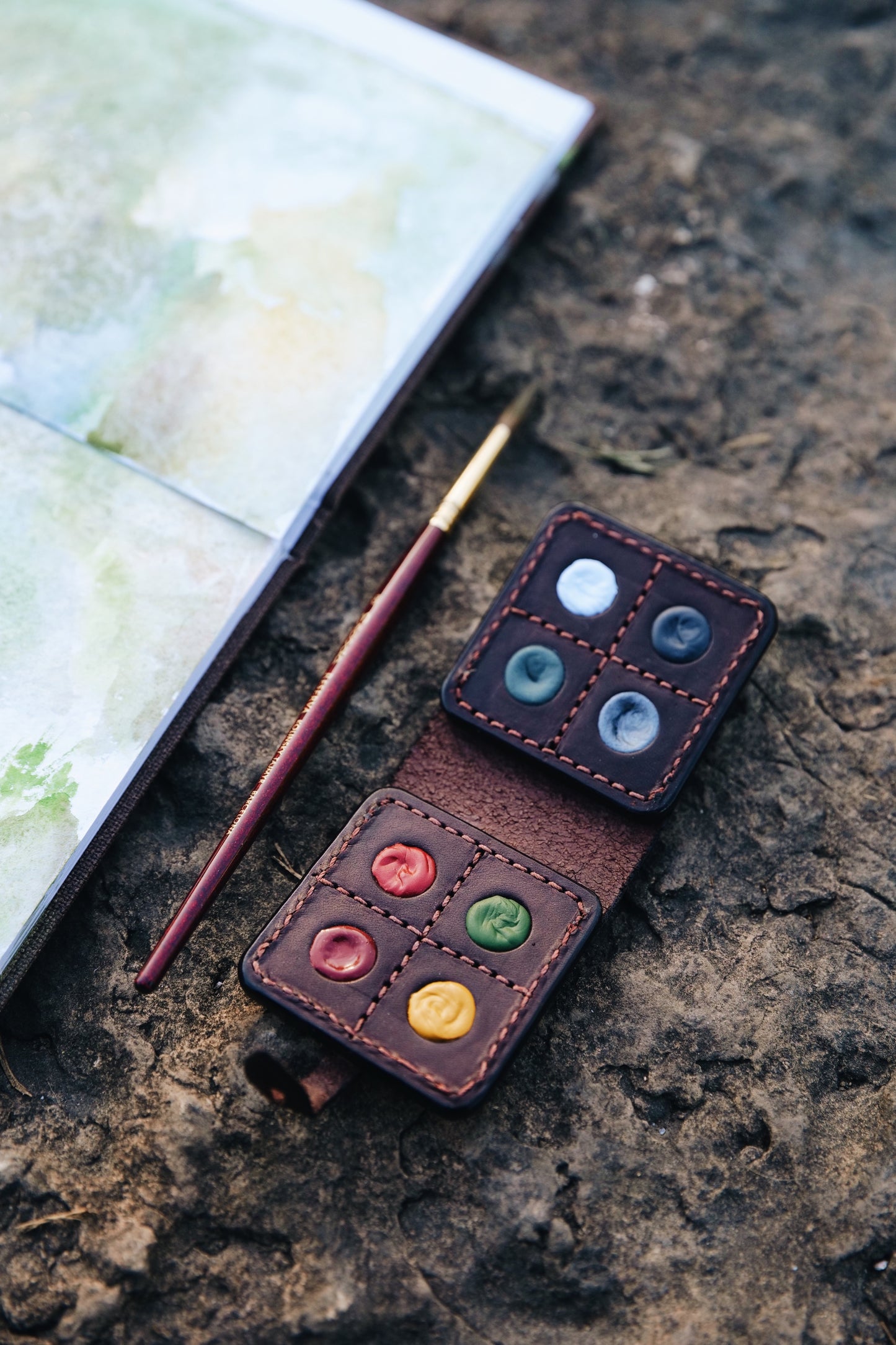 Martha Mae x Beam Paints: 3rd Edition Turner Plein Air Watercolor Set of 8 in Leather Case