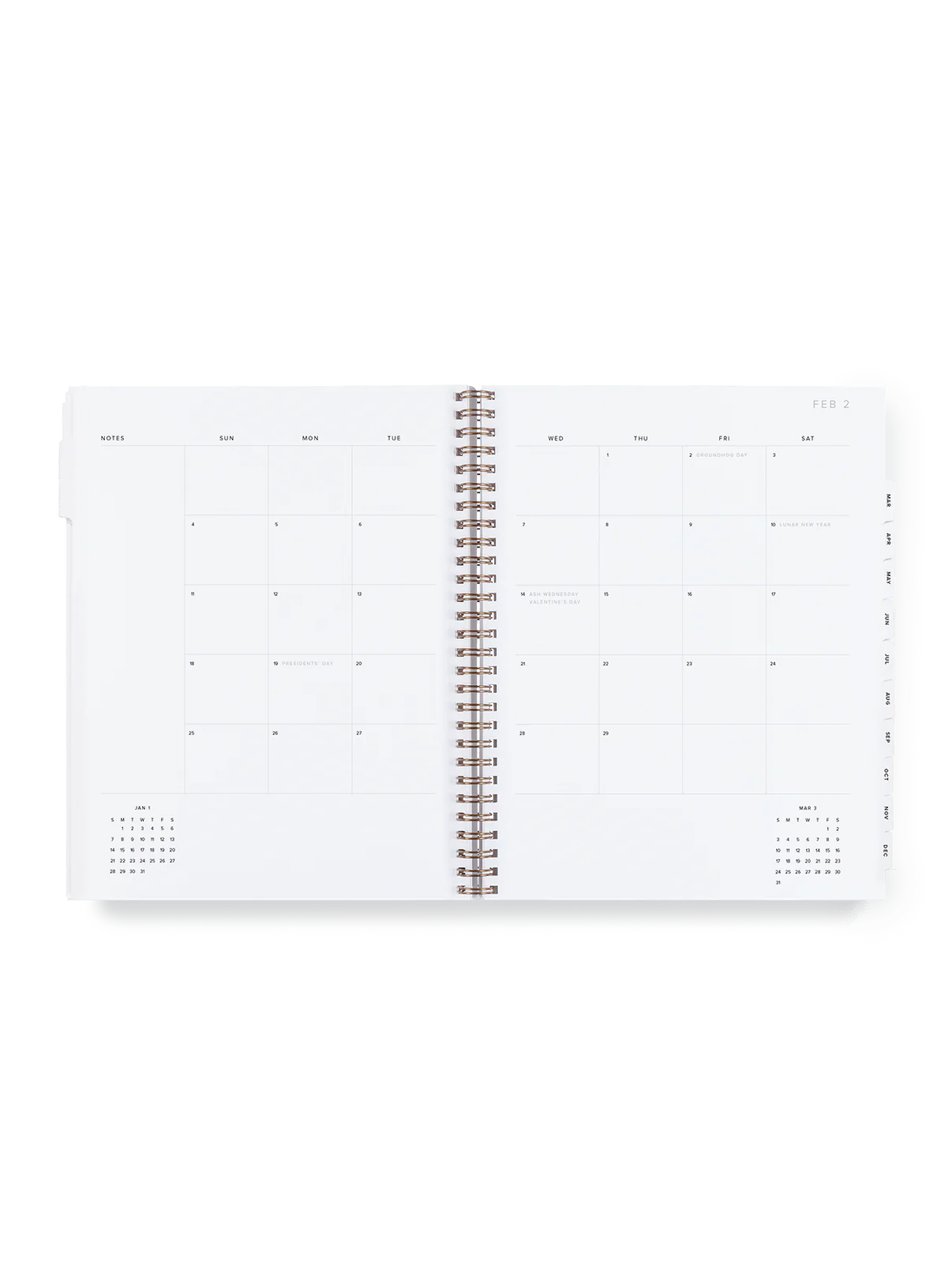 2026 Appointed Year Task Planner - Lavender Gray