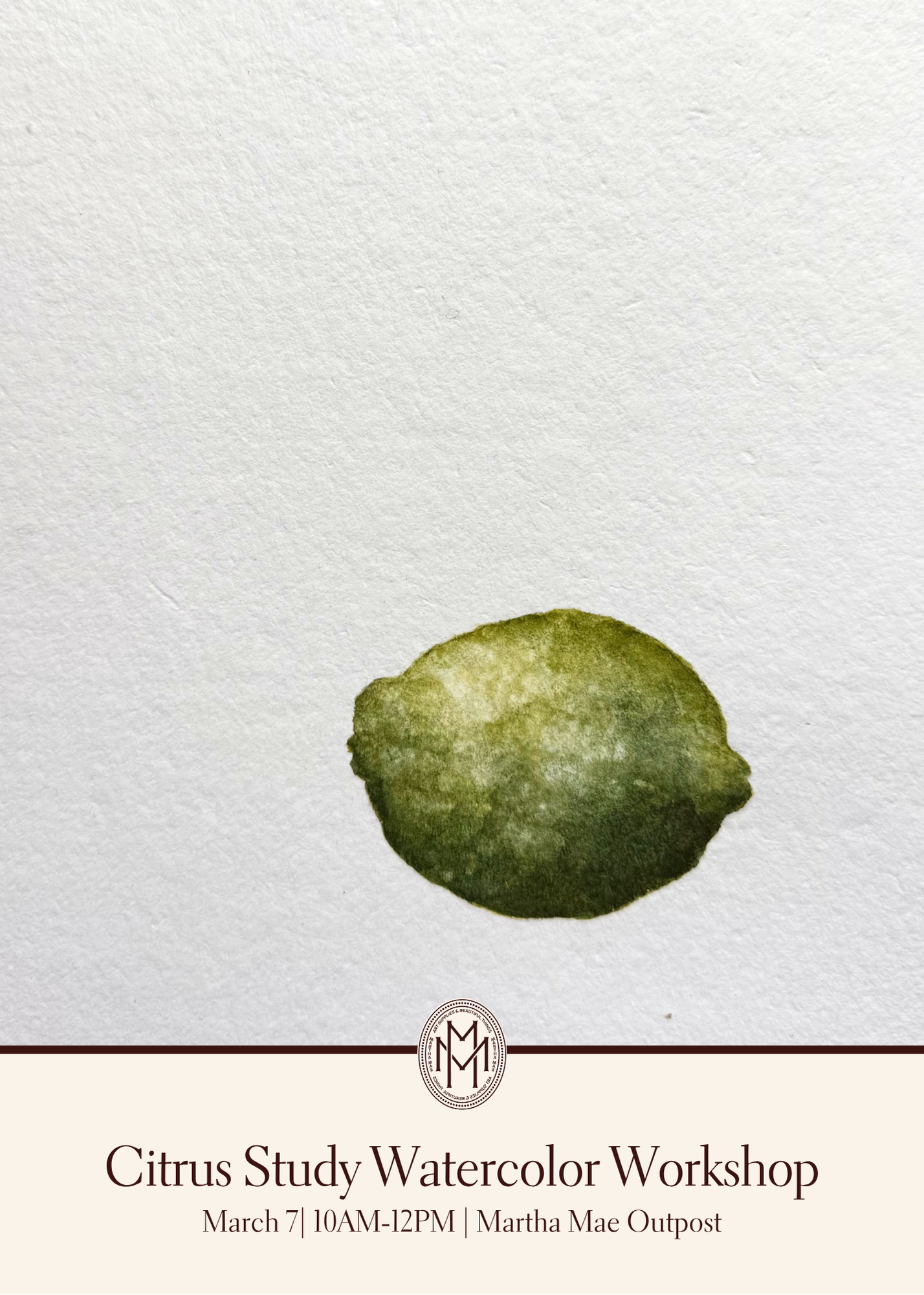Citrus Study Watercolor Workshop | March 7th @ Martha Mae Studio - Chicago