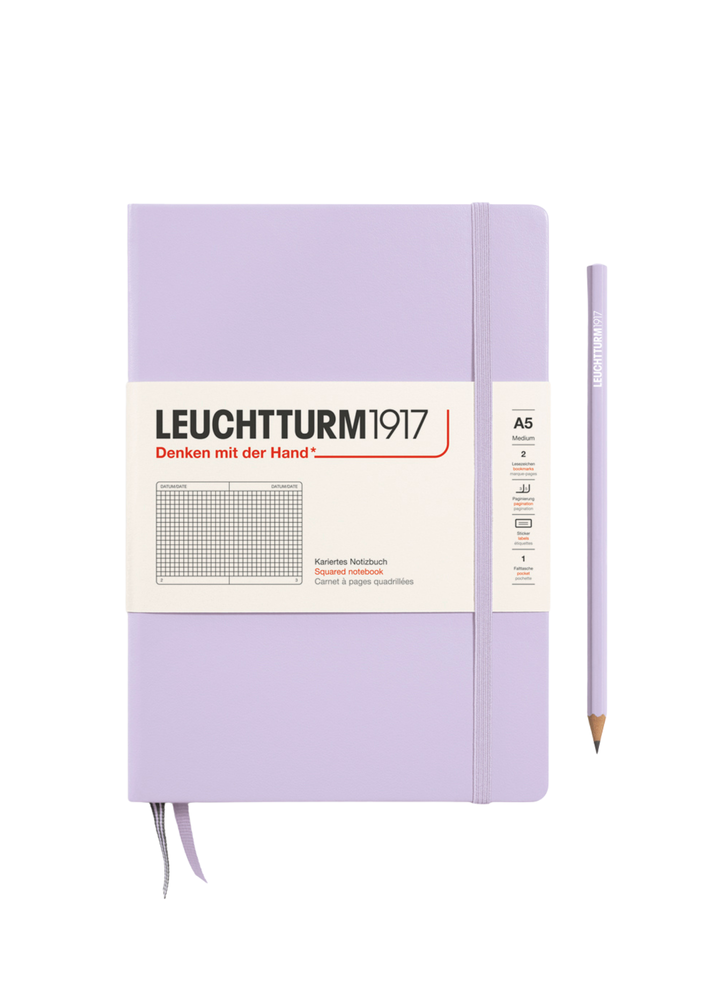 Lilac A5 Notebook - Grid