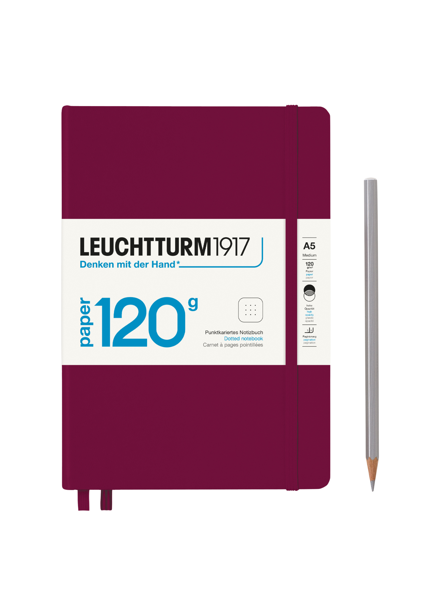 Port Red A5 Notebook 120g - Dotted