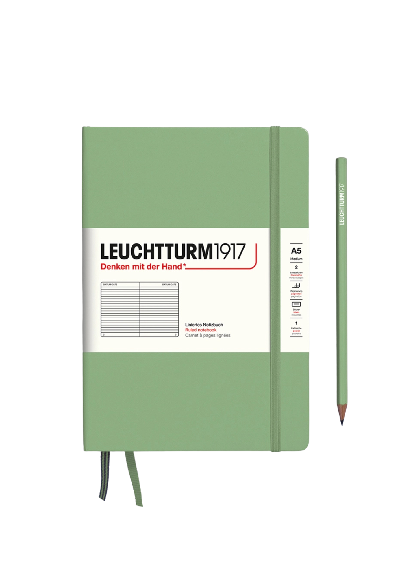Sage A5 Notebook - Lined