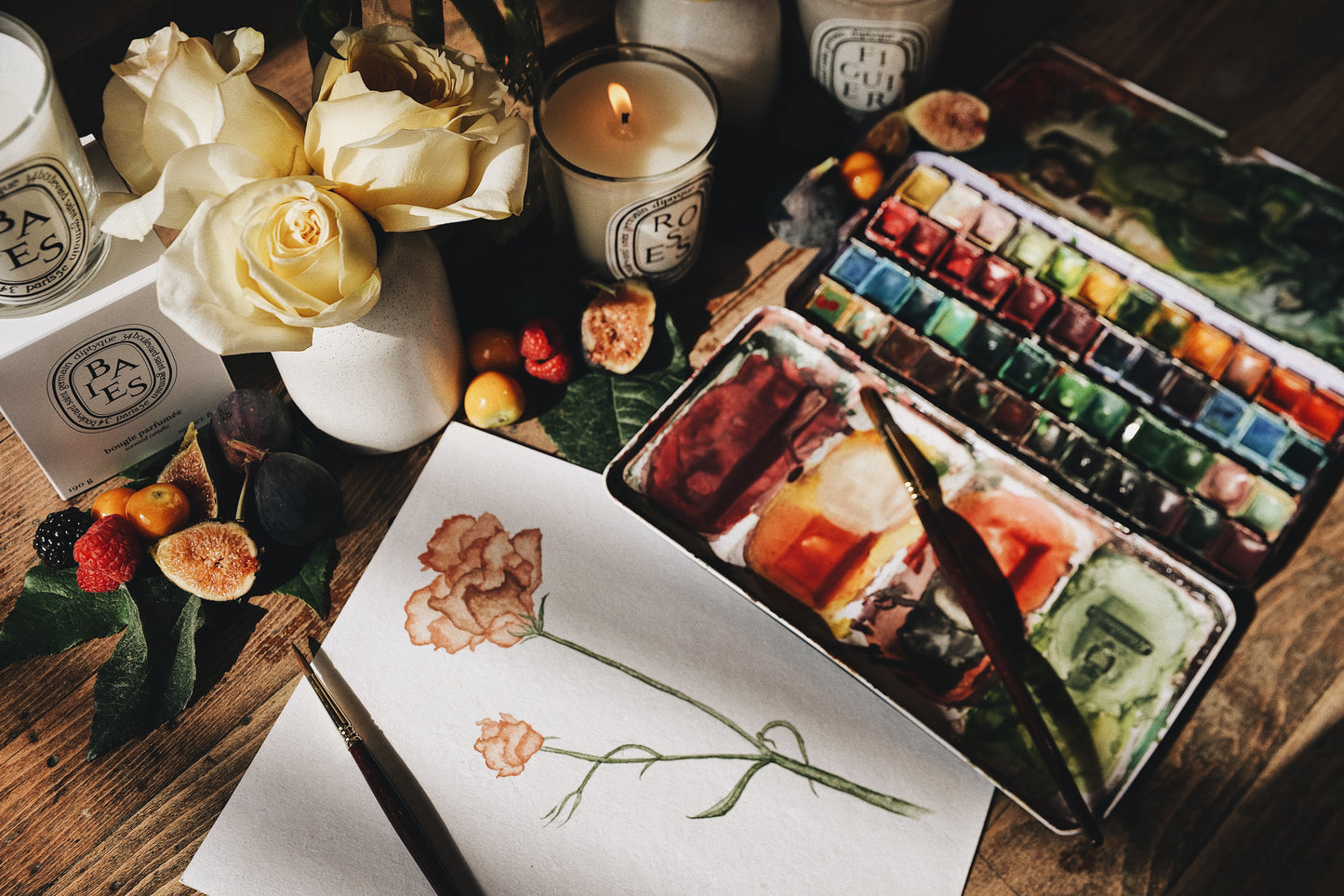 Indulge Your Senses Watercolor Workshop with Diptyque | November 16th @ Martha Mae Studio