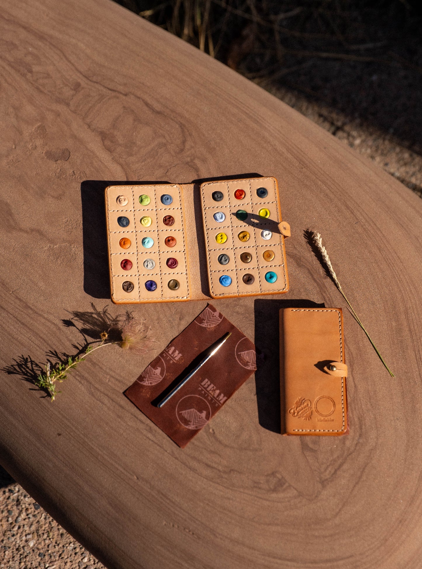 Martha Mae x Beam Paints: The O'Keeffe Palette Plein Air Watercolor Set of 20 in Leather Case