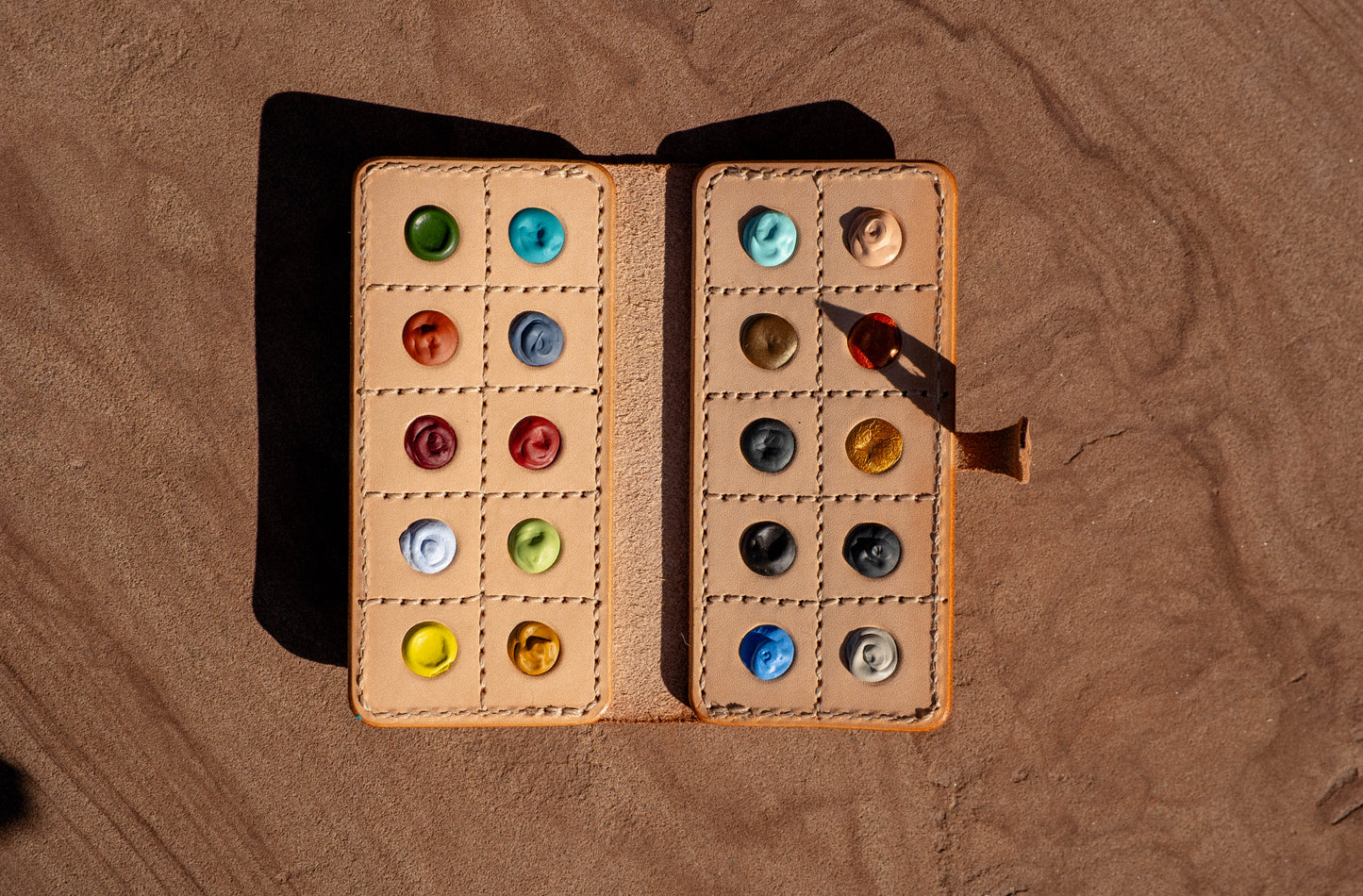Martha Mae x Beam Paints: The O'Keeffe Palette Plein Air Watercolor Set of 20 in Leather Case