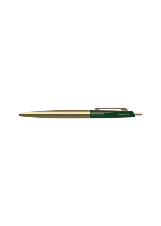 Anterique Brass Ballpoint Pen - Forest Green