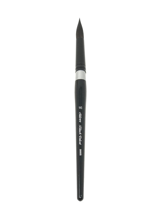 Black Velvet Size 16 Round - Watercolor Brushes S3000S