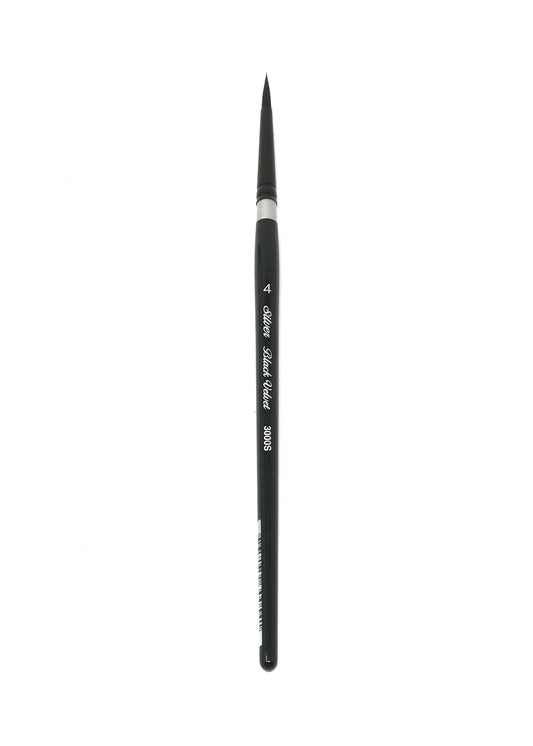 Black Velvet Size 4 Round - Watercolor Brushes S3000S