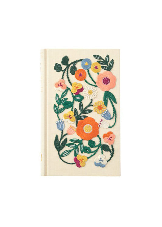 5 Year Journal - Flower Embroidery Beige