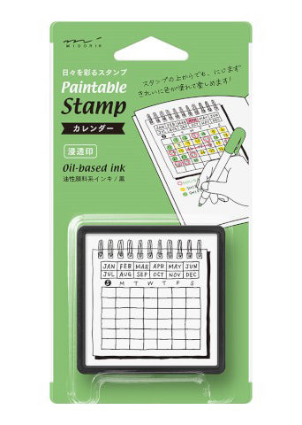 Paintable Pre-Inked Stamp: Calendar