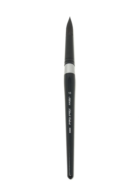 Black Velvet Size 18 Round - Watercolor Brushes S3000S