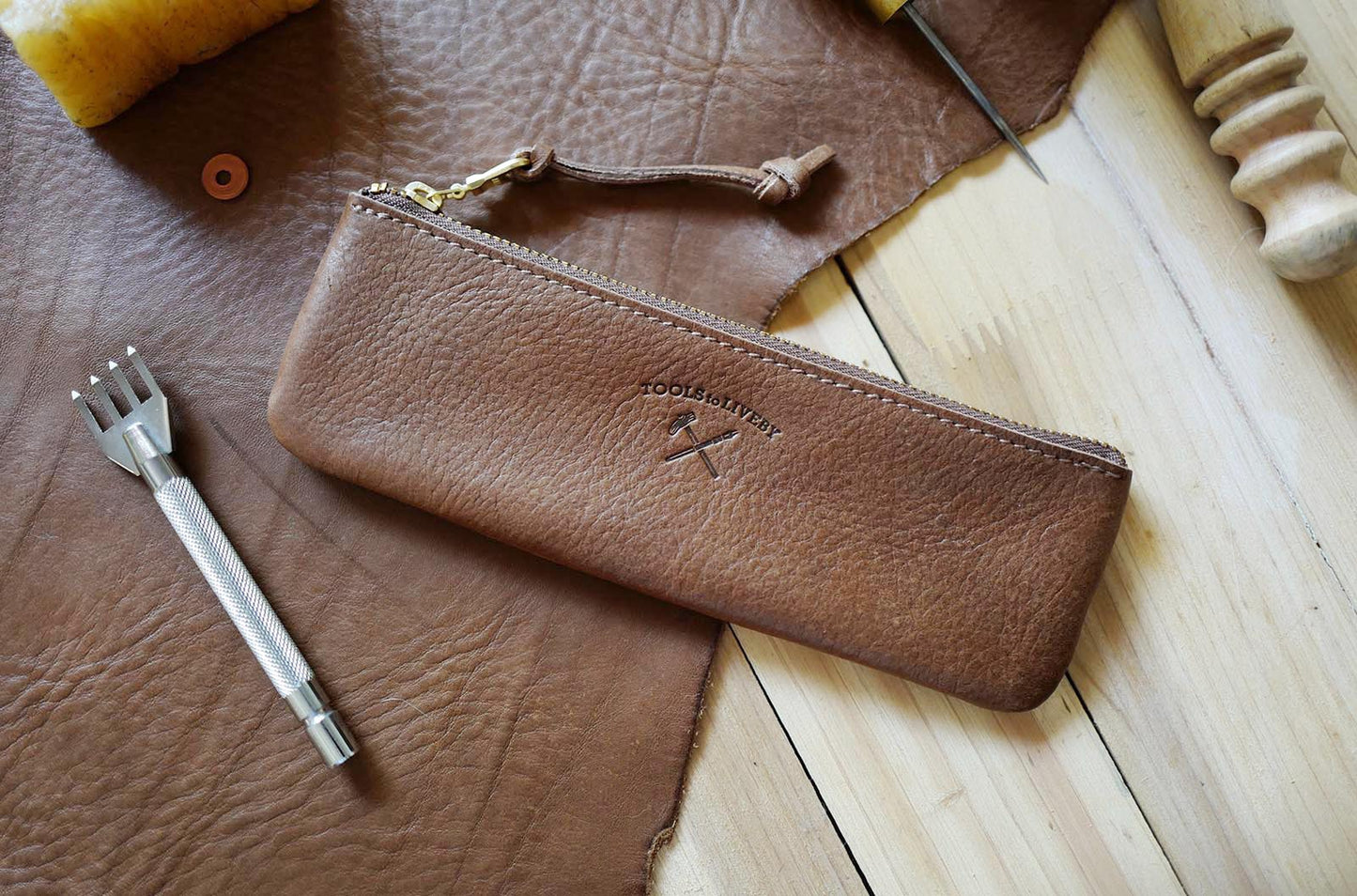 Small Leather Case - Brown