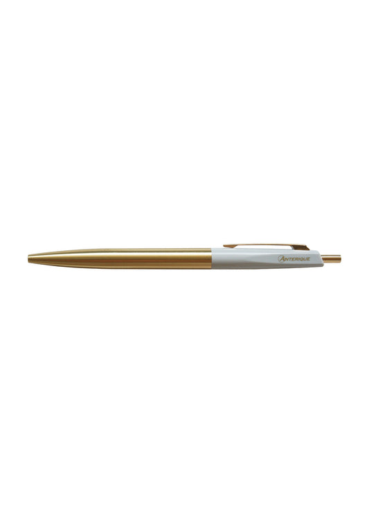 Anterique Brass Ballpoint Pen - Pearl Grey