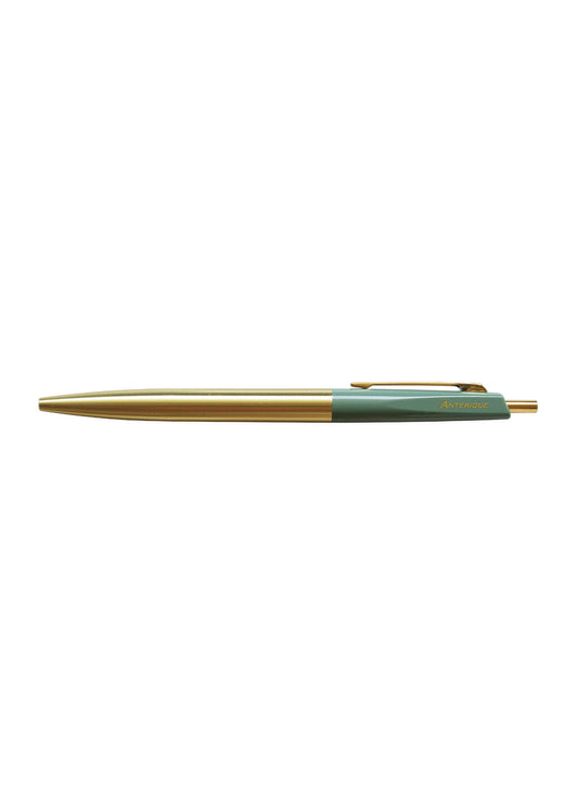 Anterique Brass Ballpoint Pen - Sage Green
