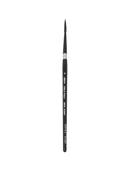 Black Velvet Size 4 Script - Watercolor Brushes S3007S