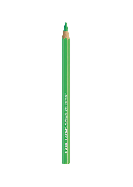 Caran d'Ache Fluorescent Maxi Pencil - Green