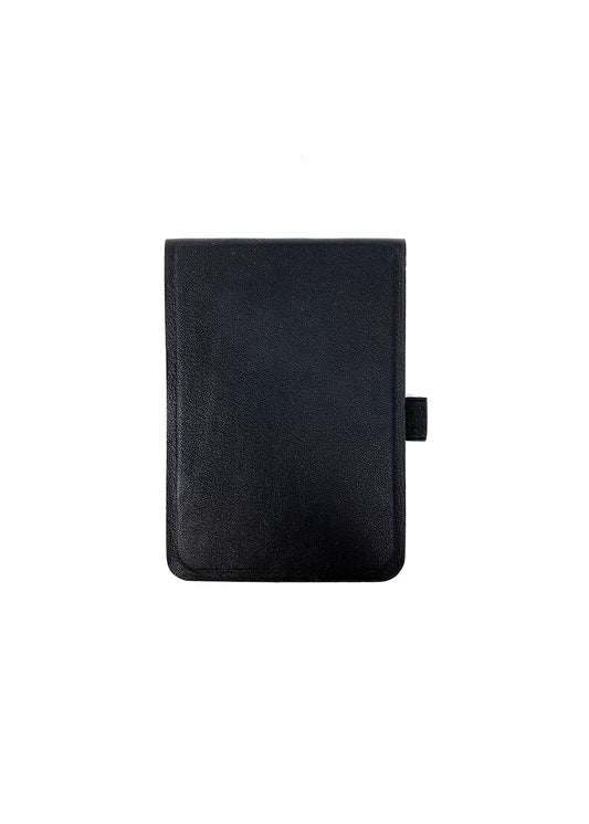 Medium Leather Notepad in Black