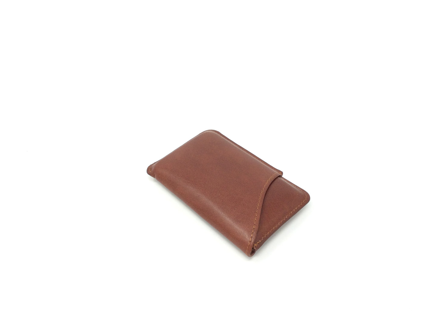 Dark Cognac Leather Card Case