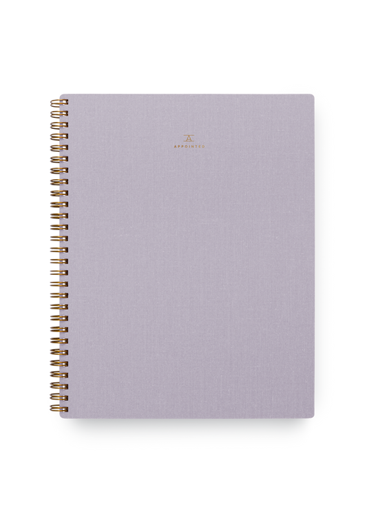 Lavender Gray Spiral Notebook