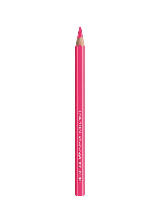 Caran d'Ache Fluorescent Maxi Pencil - Pink