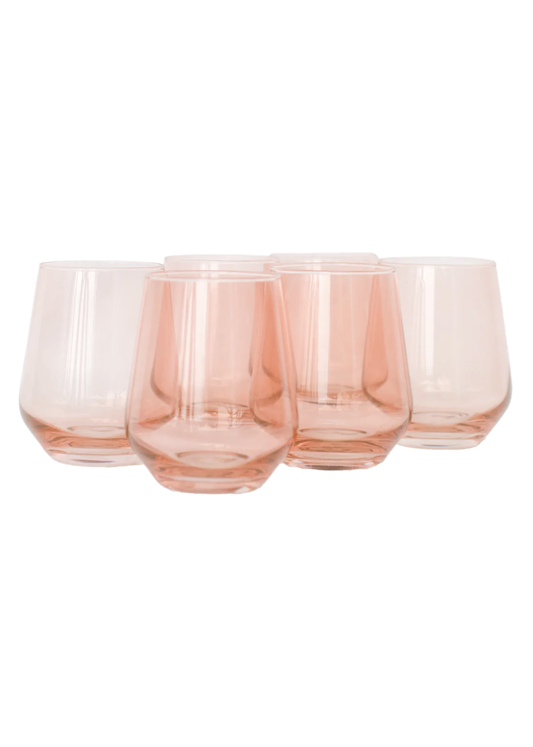 Blush Pink Stemless Wine Glasses