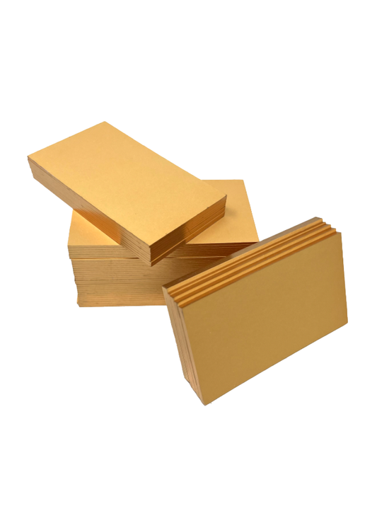 Small Cards with Gold Edging - Yellow