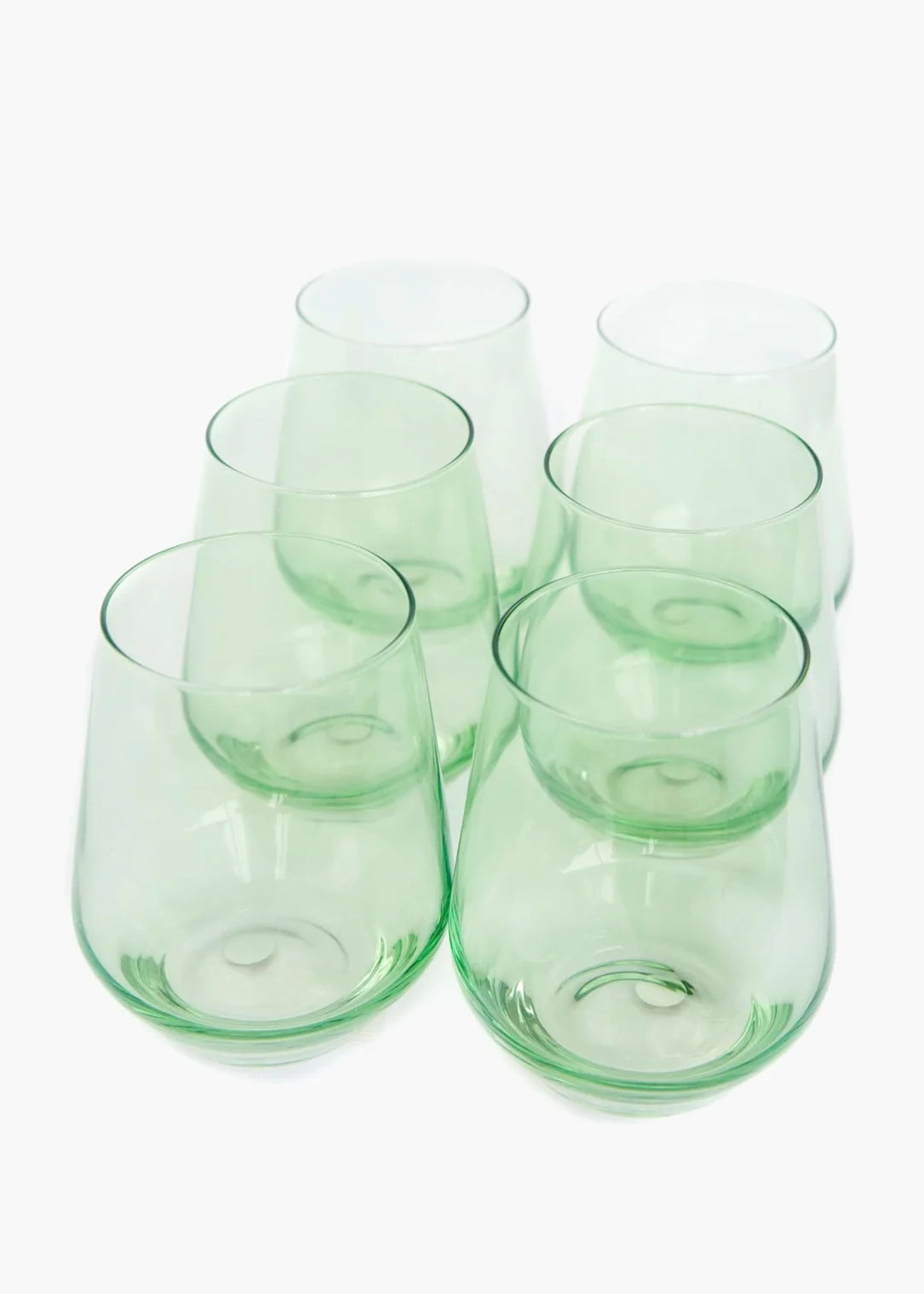 Mint Green Stemless Wine Glasses