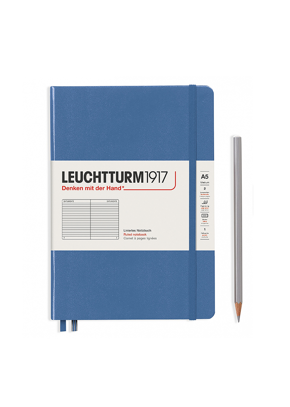 Denim A5 Notebook - Ruled