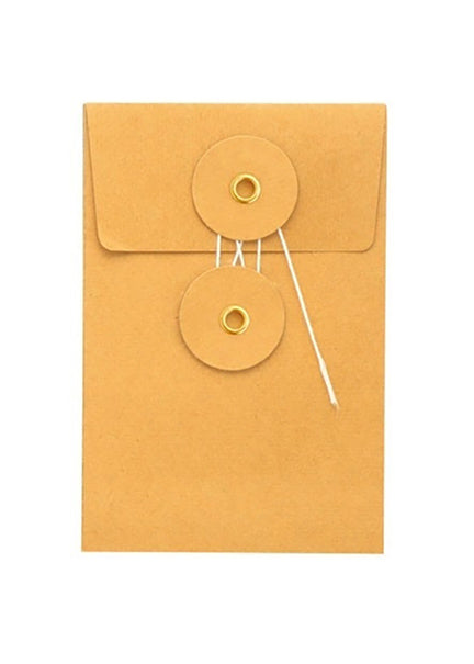 Small Orange Kraft Envelope w/ String
