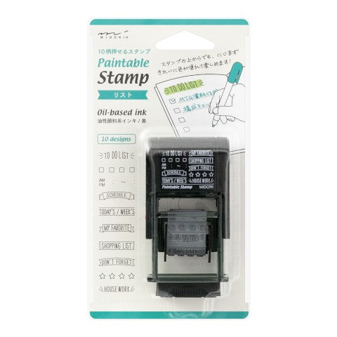 Paintable Self-Inking Stamp- List