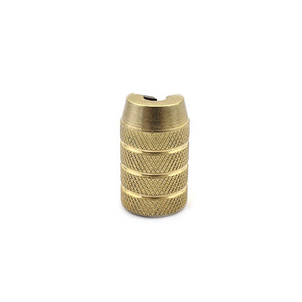 Brass Bullet Pencil Sharpener w/ Convenience Hole