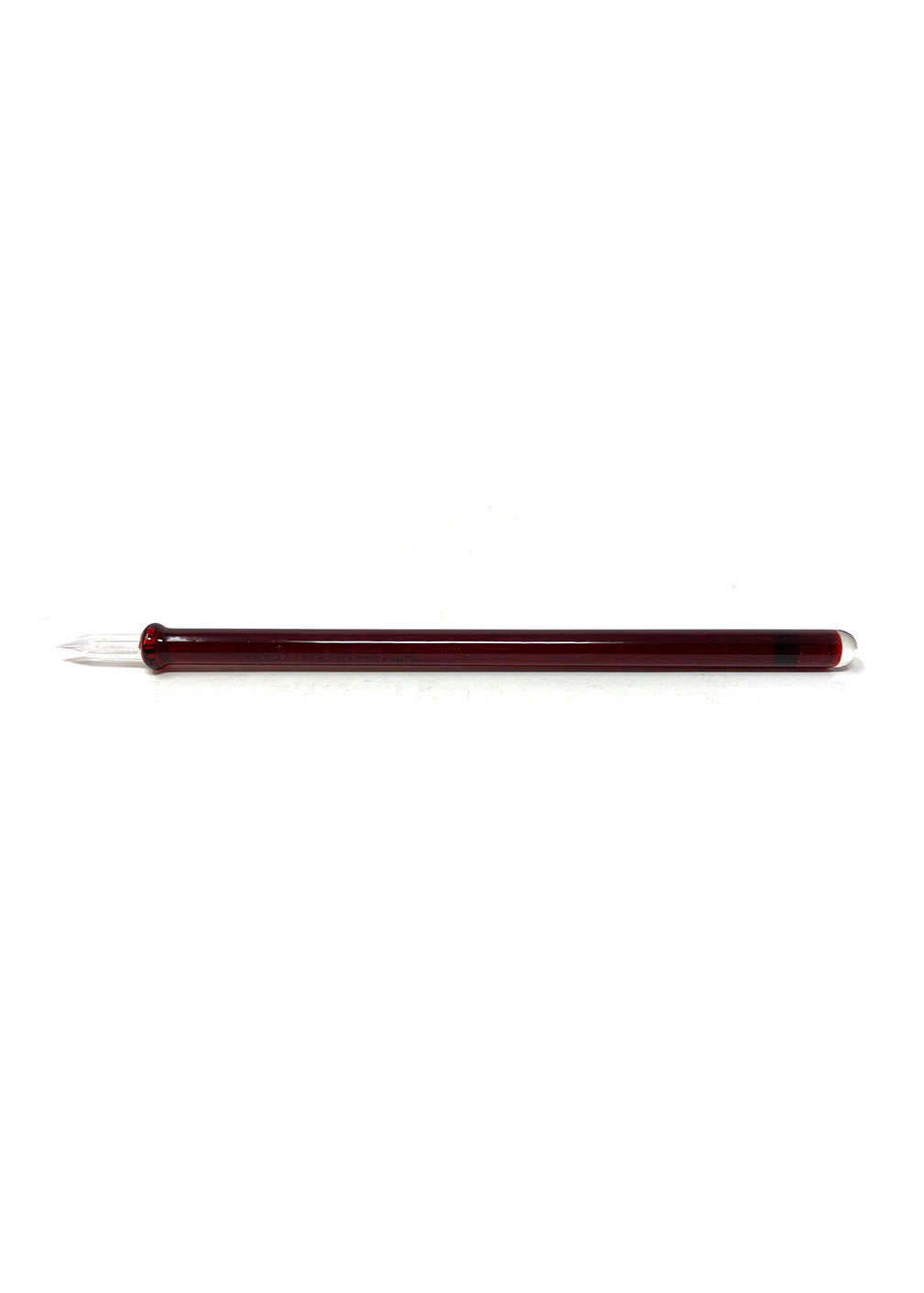 Handmade Glass Dip Pen - Garnet Red, Long