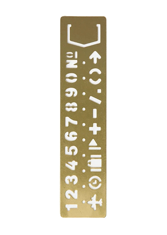 Traveler's Company Brass Stencil - Numbers and Symbols