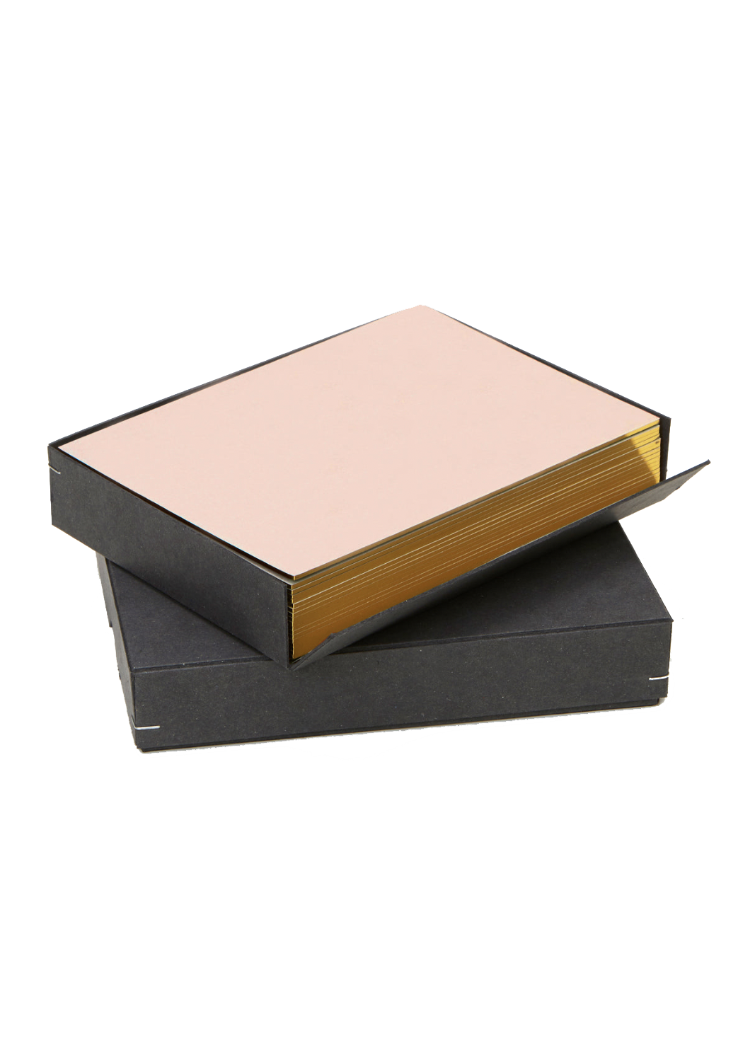 Notecard Set: Blush with Gold Edges