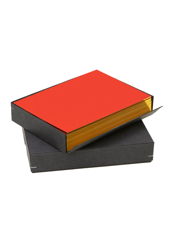 Notecard Set: Red with Gold Edges