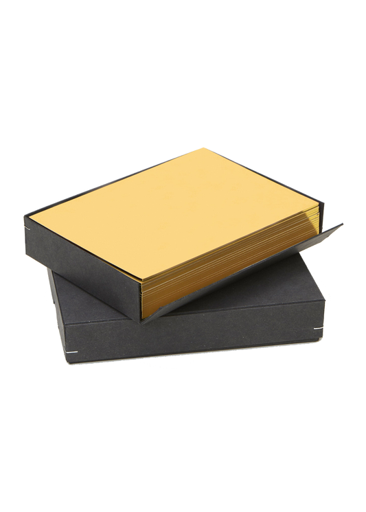 Notecard Set: Yellow with Gold Edges